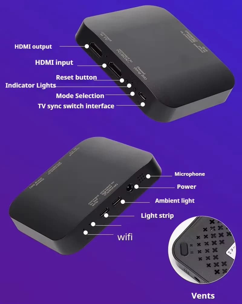 Đèn LED Đồng Bộ Màn Hình TV HDMI 2.1 Tuya (4K/120Hz) - ảnh 5