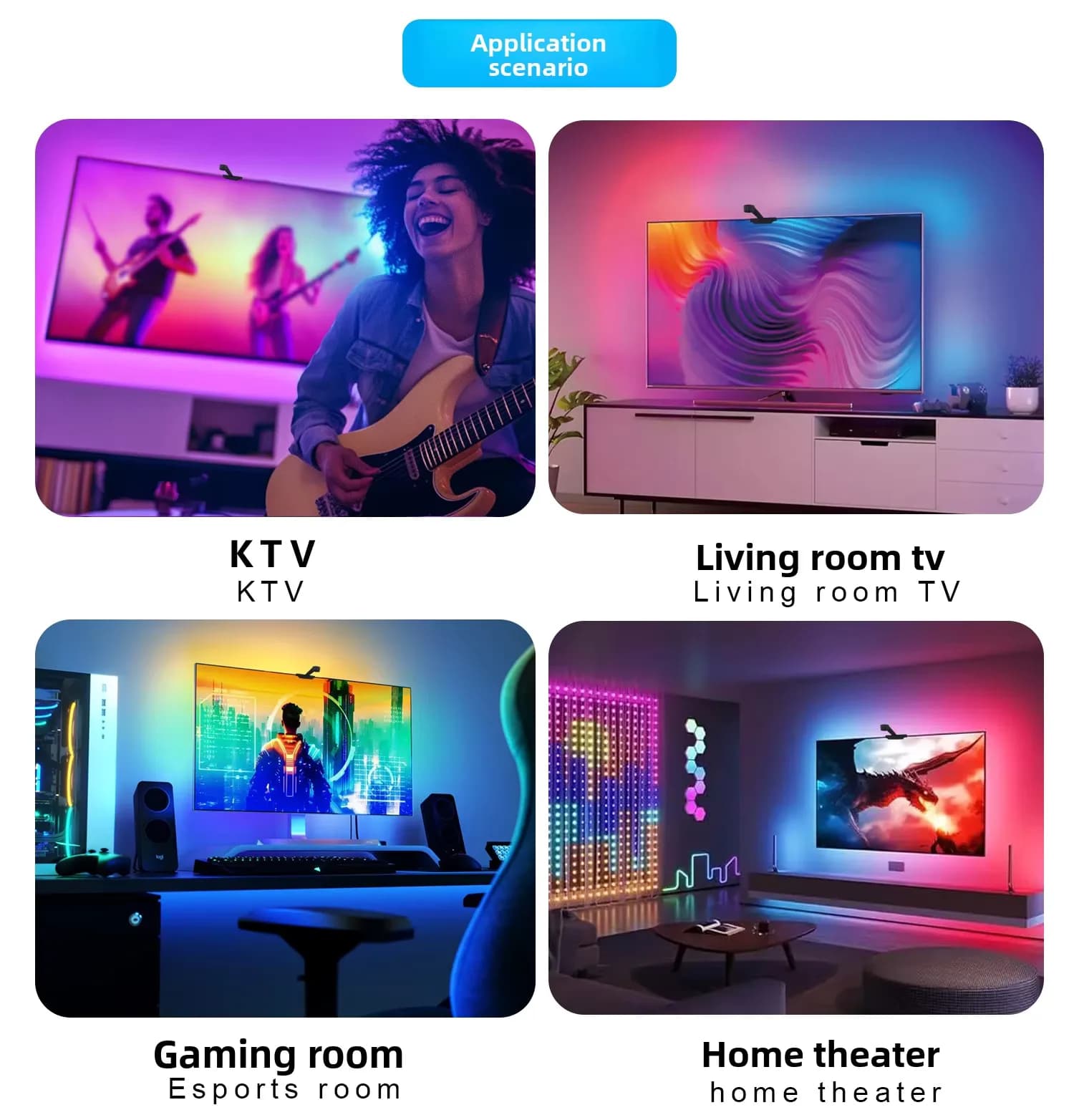 Đèn Nền TV Đồng Bộ Camera AI M2 RGB (Cho Mọi TV) - ảnh 7