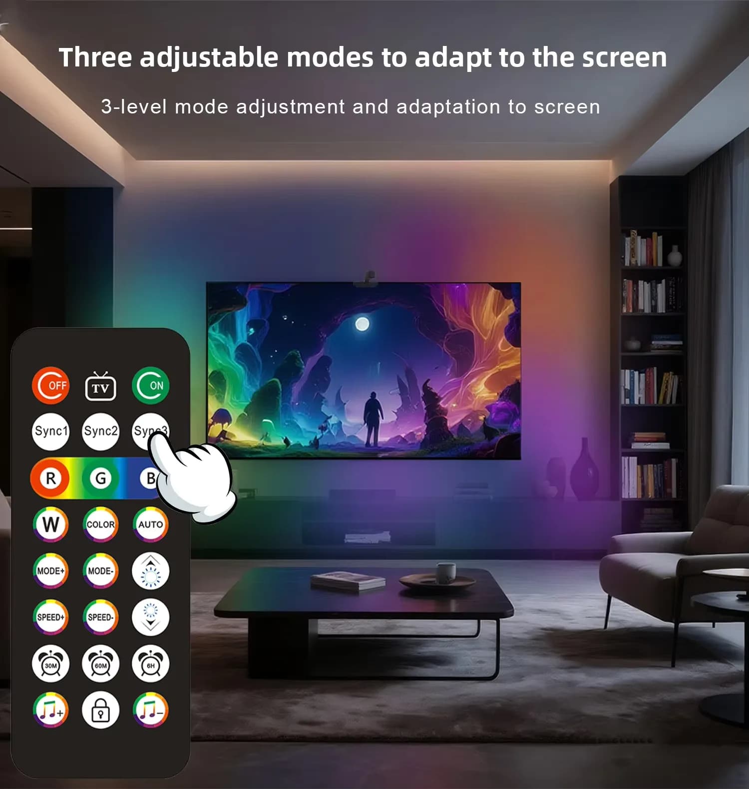 Đèn Nền TV Đồng Bộ Camera AI M2 RGB (Cho Mọi TV) - ảnh 9