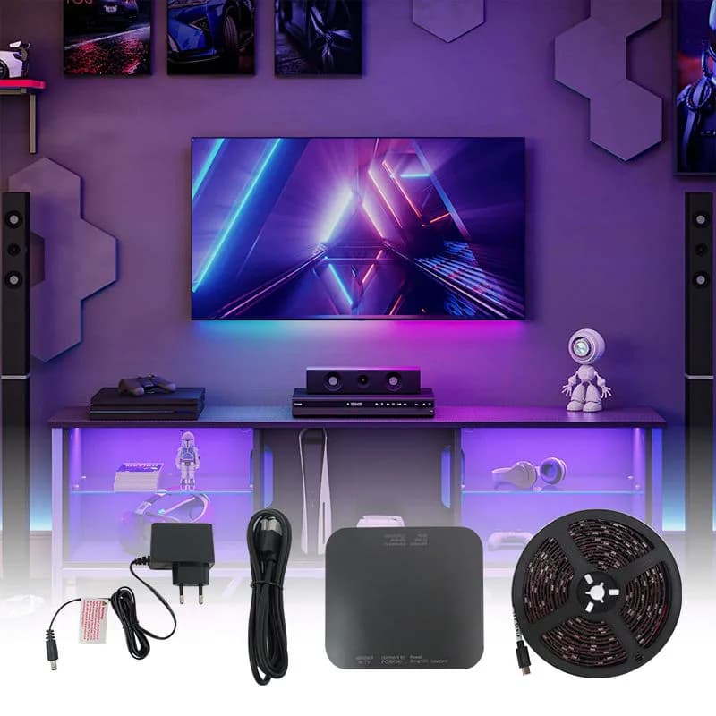 Đèn LED Nền TV Đồng Bộ Qua HDMI 4K – Ambilight RGBIC (Box Sync) - ảnh 7