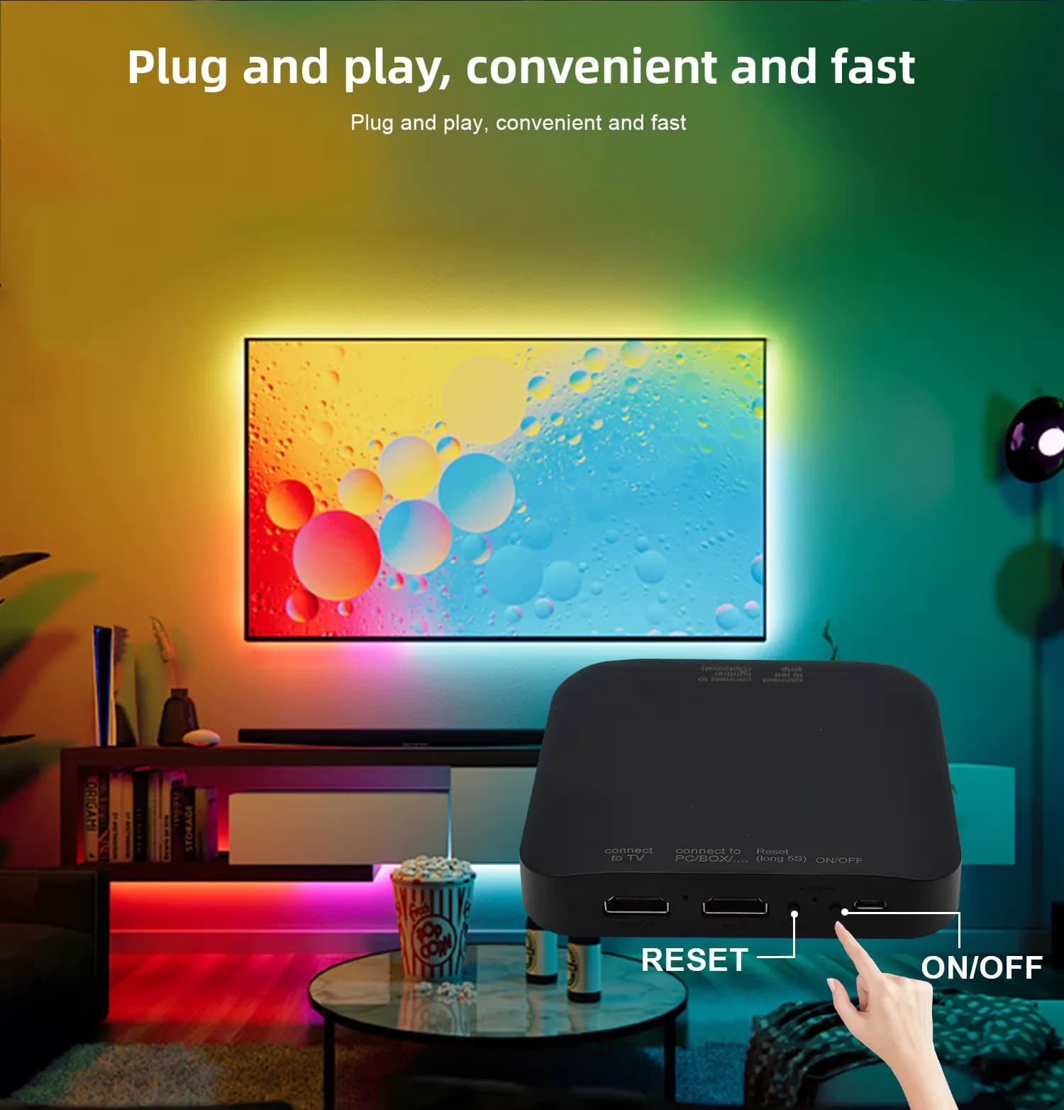 Đèn LED Nền TV Đồng Bộ Qua HDMI 4K – Ambilight RGBIC (Box Sync) - ảnh 11