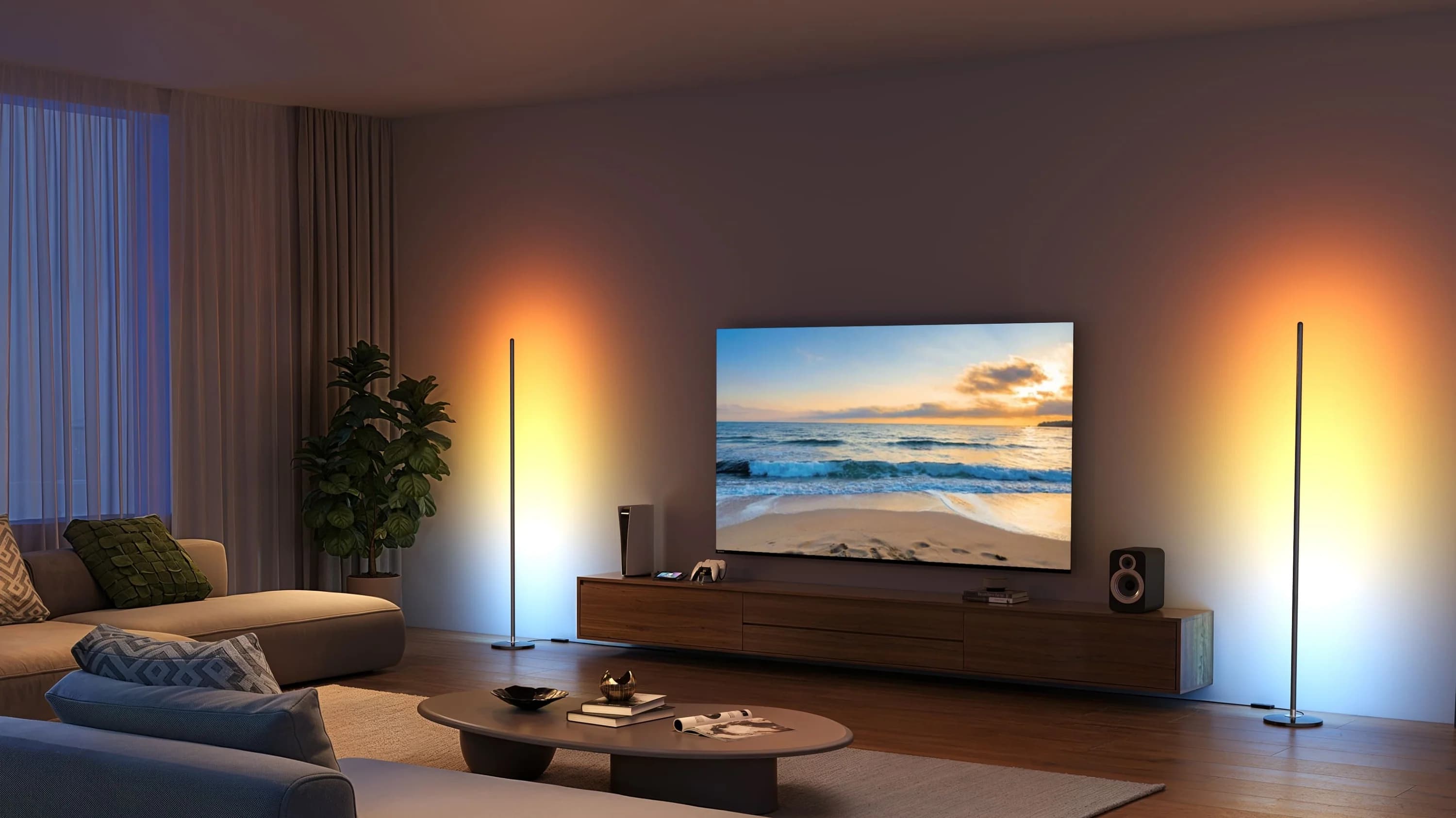 Đèn LED RGBIC Sàn 120cm – Nháy Theo Nhạc, Đồng Bộ Màn Hình (WLED) - ảnh 3