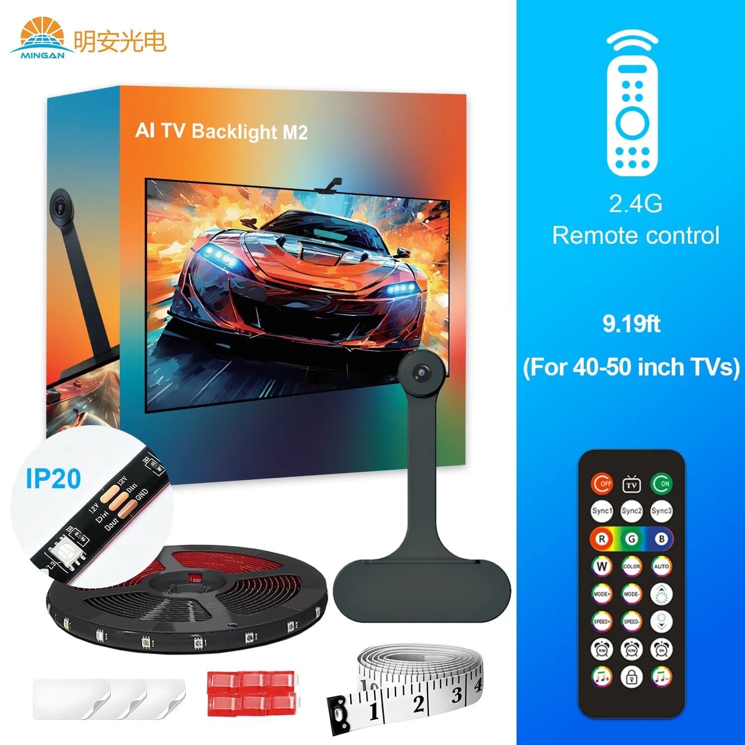 Đèn Nền TV Đồng Bộ Camera AI M2 RGB (Cho Mọi TV) - ảnh 12