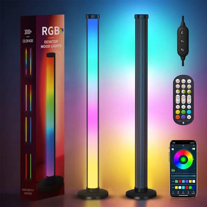 Đèn LED RGB Để Bàn Đồng Bộ Nhạc – Điều Khiển App (Gaming/Trang Trí) - ảnh 2